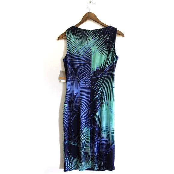 Danny & Nicole NWT Tropical Print Sleeveless Dress Small - Picture 7 of 8